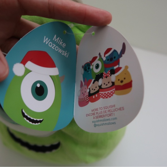 Disney Squishmallows Christmas 8" Mike Wazowski Plush Monsters Inc. Toy - Picture 3 of 4
